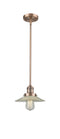 Innovations Lighting Halophane 1-100 watt 10 inch Antique Copper Mini Pendant  Halophane glass   Hang Straight Swivel 201SACG2