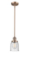 Innovations Lighting Small Bell 1-100 watt 5 inch Antique Copper Mini Pendant  Seedy glass   Hang Straight Swivel 201SACG54