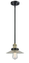 Innovations Lighting Halophane 1-100 watt 10 inch Black Antique Brass Mini Pendant  Halophane glass   Hang Straight Swivel 201SBABG2