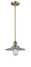 Innovations Lighting Halophane 1-100 watt 10 inch Brushed Brass Mini Pendant  Halophane glass   Hang Straight Swivel 201SBBG2