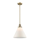 Cone Mini Pendant shown in the Brushed Brass finish with a Matte White shade