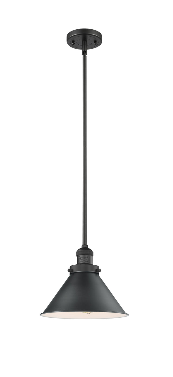 Innovations Lighting Briarcliff 1-100 watt 10 inch Matte Black Mini Pendant Matte Black Briarcliff shades  Hang Straight Swivel 201SBKM10BK