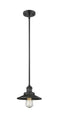 Innovations Lighting Railroad 1-100 watt 8 inch Black Mini Pendant  Matte Black Railroad shades   Hang Straight Swivel 201SBKM6