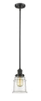 Innovations Lighting Canton 1-100 watt 6.5 inch Oil Rubbed Bronze Mini Pendant  Clear glass   Hang Straight Swivel 201SOBG182