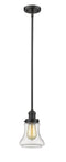 Innovations Lighting Bellmont 1-100 watt 6.5 inch Oil Rubbed Bronze Mini Pendant  Clear glass   Hang Straight Swivel 201SOBG192