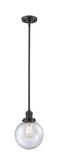 Innovations Lighting Beacon 1-100 watt 8 inch Oil Rubbed Bronze Mini Pendant  Seedy glass   Hang Straight Swivel 201SOBG2048