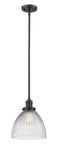 Innovations Lighting Seneca Falls 1-100 watt 10 inch Oil Rubbed Bronze Pendant  Halophane glass   Hang Straight Swivel 201SOBG222