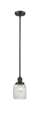 Innovations Lighting Colton 1-100 watt 8 inch Oil Rubbed Bronze Mini Pendant Thick Clear Halophane glass  Hang Straight Swivel 201SOBG302