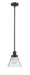 Innovations Lighting Large Cone 1-100 watt 8 inch Oil Rubbed Bronze Mini Pendant  Clear glass   Hang Straight Swivel 201SOBG42