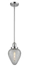 Innovations Lighting Geneseo 1-100 watt 6.5 inch Polished Chrome Mini Pendant  Clear Crackle glass   Hang Straight Swivel 201SPCG165