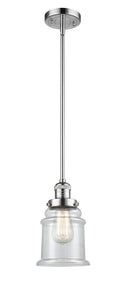 Innovations Lighting Canton 1-100 watt 6.5 inch Polished Chrome Mini Pendant  Clear glass   Hang Straight Swivel 201SPCG182