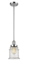 Innovations Lighting Canton 1-100 watt 6.5 inch Polished Chrome Mini Pendant  Seedy glass   Hang Straight Swivel 201SPCG184