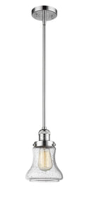 Innovations Lighting Bellmont 1-100 watt 6.5 inch Polished Chrome Mini Pendant  Seedy glass   Hang Straight Swivel 201SPCG194