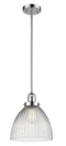 Innovations Lighting Seneca Falls 1-100 watt 10 inch Polished Chrome Pendant  Halophane glass   Hang Straight Swivel 201SPCG222