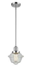 Innovations Lighting Small Oxford 1-100 watt 8 inch Polished Chrome Mini Pendant  Seedy glass   Hang Straight Swivel 201SPCG534