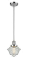 Innovations Lighting Small Oxford 1-100 watt 8 inch Polished Chrome Mini Pendant  Seedy glass   Hang Straight Swivel 201SPCG534