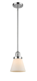 Innovations Lighting Small Cone 1-100 watt 6 inch Polished Chrome Mini Pendant Matte White Cased Glass Hang Straight Swivel 201SPCG61