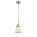 Cone Mini Pendant shown in the Polished Chrome finish with a Matte White shade