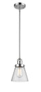 Innovations Lighting Small Cone 1-100 watt 6 inch Polished Chrome Mini Pendant  Seedy glass   Hang Straight Swivel 201SPCG64