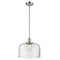 Bell Mini Pendant shown in the Polished Chrome finish with a Clear shade