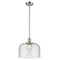 Bell Mini Pendant shown in the Polished Chrome finish with a Seedy shade