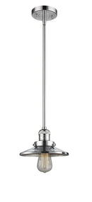 Innovations Lighting Railroad 1-100 watt 8 inch Polished Chrome Mini Pendant Polished Chrome Railroad shades Hang Straight Swivel 201SPCM7