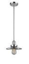 Innovations Lighting Railroad 1-100 watt 8 inch Polished Chrome Mini Pendant Polished Chrome Railroad shades Hang Straight Swivel 201SPCM7