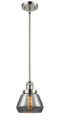 Innovations Lighting Fulton 1-100 watt 7 inch Polished Nickel Mini Pendant  Smoked glass   Hang Straight Swivel 201SPNG173