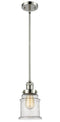 Innovations Lighting Canton 1-100 watt 6.5 inch Polished Nickel Mini Pendant  Seedy glass   Hang Straight Swivel 201SPNG184