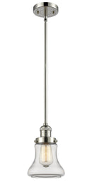 Innovations Lighting Bellmont 1-100 watt 6.5 inch Polished Nickel Mini Pendant  Clear glass   Hang Straight Swivel 201SPNG192