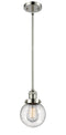 Innovations Lighting Beacon 1-100 watt 6 inch Polished Nickel Mini Pendant  Seedy glass   Hang Straight Swivel 201SPNG2046