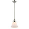 Cone Mini Pendant shown in the Polished Nickel finish with a Matte White shade