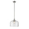 Bell Mini Pendant shown in the Polished Nickel finish with a Clear shade