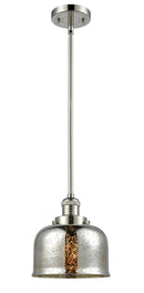 Innovations Lighting Large Bell 1-100 watt 8 inch Polished Nickel Mini Pendant Silver Plated Mercury glass Hang Straight Swivel 201SPNG78