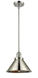 Innovations Lighting Briarcliff 1-100 watt 10 inch Polished Nickel Mini Pendant Polished Nickel Briarcliff shades Hang Straight Swivel 201SPNM10PN