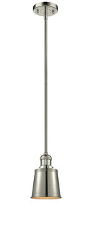 Innovations Lighting Addison 1-100 watt 5 inch Polished Nickel Mini Pendant Polished Nickel Addison shades Hang Straight Swivel 201SPNM9