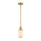 Dover Mini Pendant shown in the Satin Gold finish with a Matte White shade
