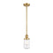 Dover Mini Pendant shown in the Satin Gold finish with a Clear shade