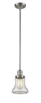 Innovations Lighting Bellmont 1-100 watt 6.5 inch Brushed Satin Nickel Mini Pendant  Clear glass   Hang Straight Swivel 201SSNG192