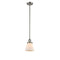 Cone Mini Pendant shown in the Brushed Satin Nickel finish with a Matte White shade