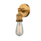 Bare Bulb Sconce shown in the Brushed Brass finish