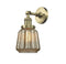 Innovations Lighting Chatham 1-100 watt 6 inch Antique Brass Sconce Mercury Fluted glass 180 Degree Swivel 203ABG146