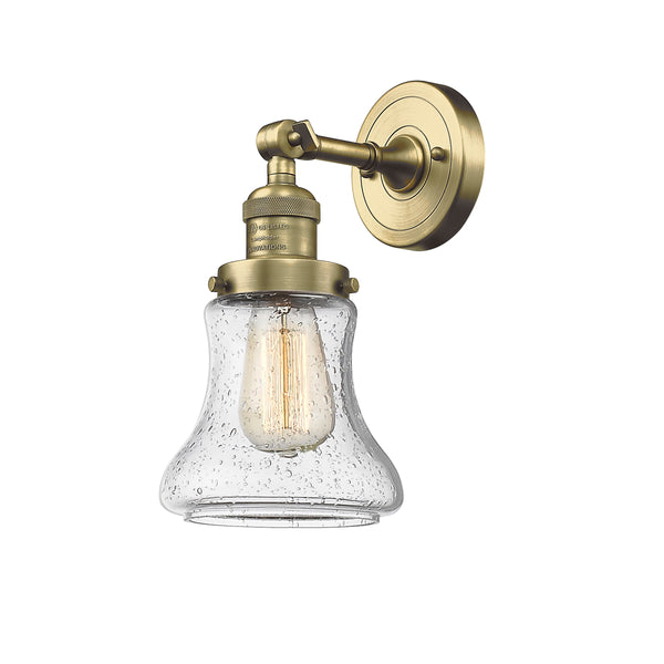 Bellmont Sconce shown in the Antique Brass finish with a Seedy shade