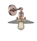 Innovations Lighting Halophane 1-100 watt 10 inch Antique Copper Sconce Halophane Glass  180 Degree Adjustable Swivel 203ACG2