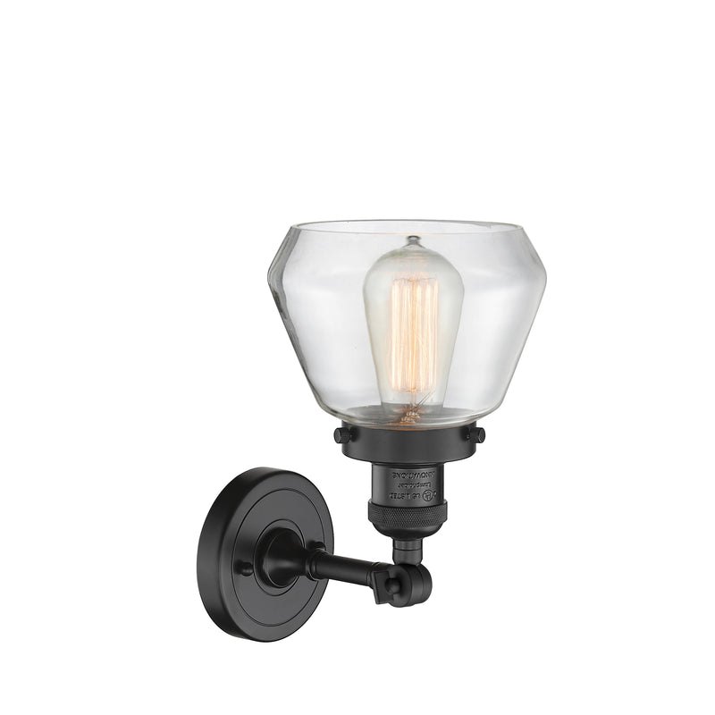 Innovations Lighting Fulton 1 Light Sconce Part Of The Franklin Restoration Collection 203-BK-G172-LED