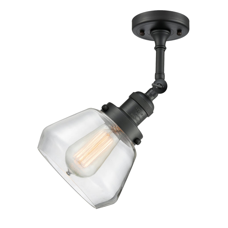 Innovations Lighting Fulton 1 Light Sconce Part Of The Franklin Restoration Collection 203-BK-G172-LED