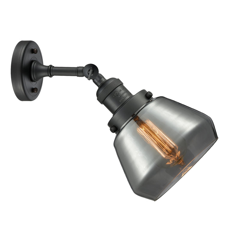 Innovations Lighting Fulton 1 Light Sconce Part Of The Franklin Restoration Collection 203-BK-G173-LED
