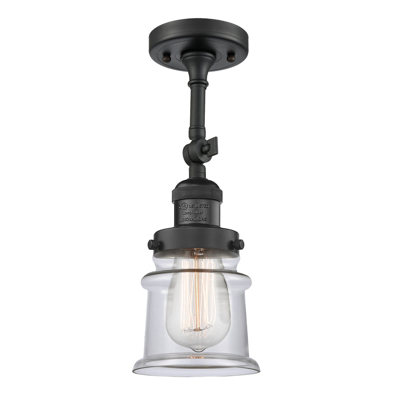 Innovations Lighting Small Canton 1 Light Sconce Part Of The Franklin Restoration Collection 203-BK-G182S-LED