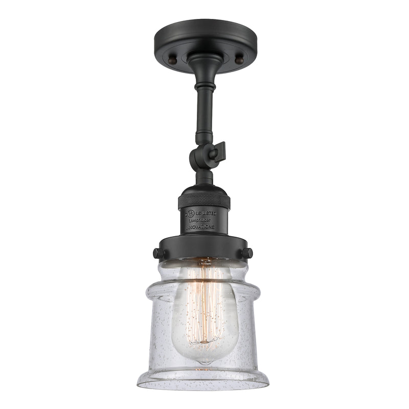 Innovations Lighting Small Canton 1 Light Sconce Part Of The Franklin Restoration Collection 203-BK-G184S-LED