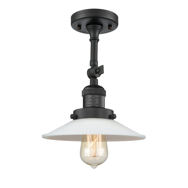Innovations Lighting Halophane 1 Light Sconce Part Of The Franklin Restoration Collection 203-BK-G1-LED